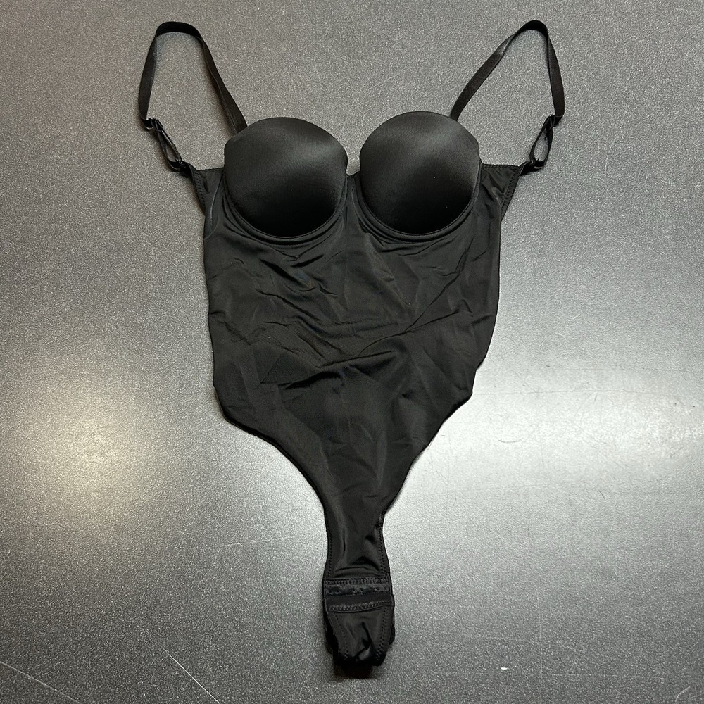 Anime Bing Via Black Bustier Bodysuit Black Size 32A